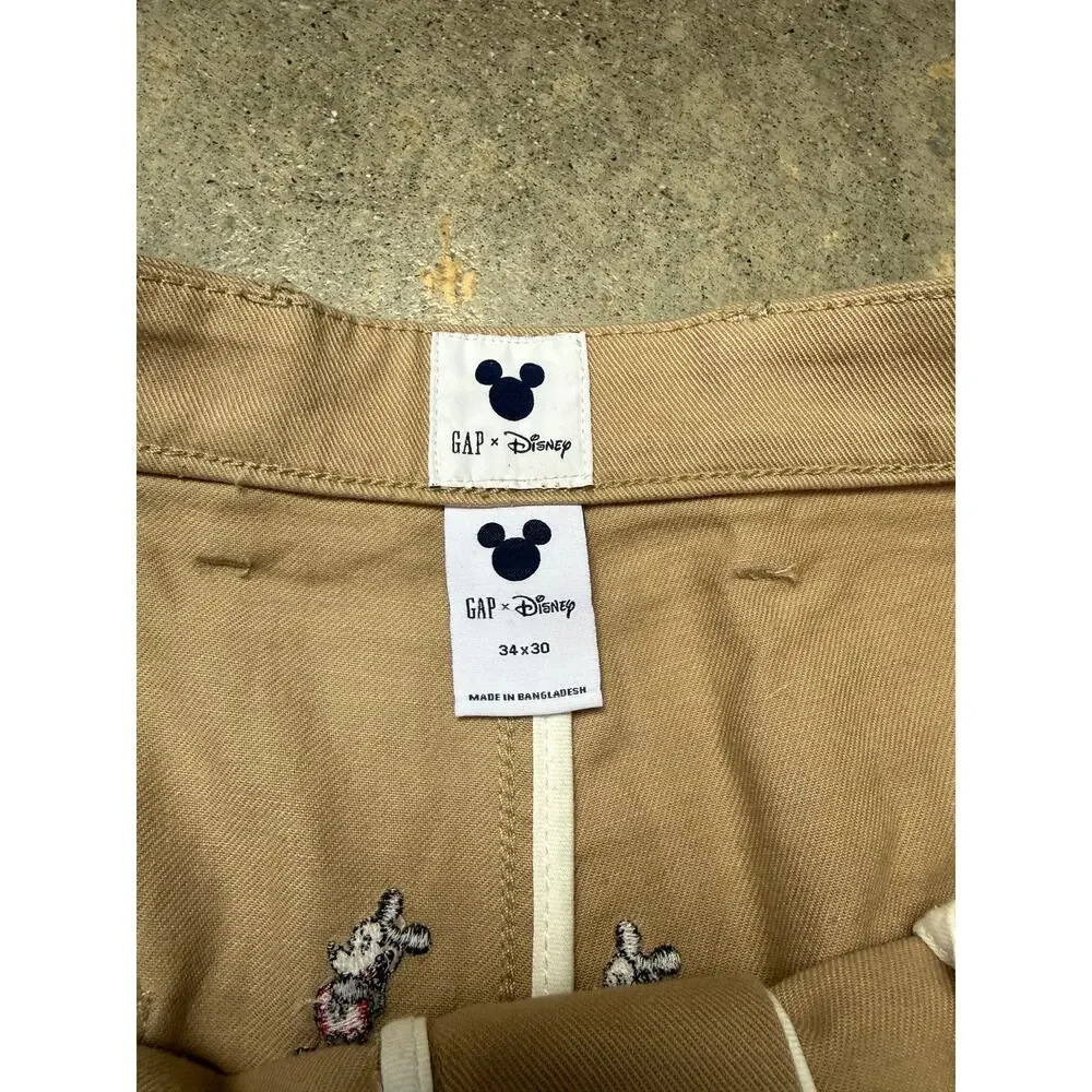 Gap × Disney Embroidered Baggy Khakis (34) (Pre-Owned)